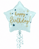 Happy Birthday 18inch Star Balloon (Pink/Blue)