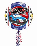 Racing Happy Birthday 18inch Balloon