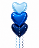 3 Heart Balloon Bouquet Display