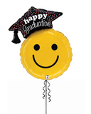 Graduation Smiley Face Balloon