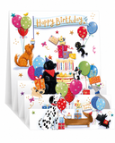 Happy Birthday Dog Theme 3D Pop Up Birthday Card