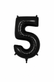 Helium Big Number Balloons in Black 0-9