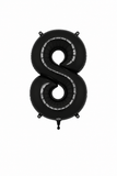 Helium Big Number Balloons in Black 0-9