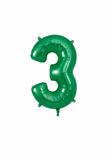 Helium Big Number Balloons in Green 0-9