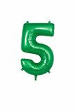 Helium Big Number Balloons in Green 0-9