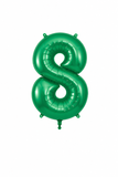 Helium Big Number Balloons in Green 0-9