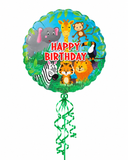 Jungle Happy Birthday 18inch Balloon