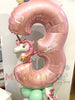 Unicorn Personalised Stand Up Number (0-9)