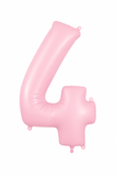 Helium Big Number Balloons in Helium Pink 0-9
