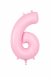 Helium Big Number Balloons in Helium Pink 0-9