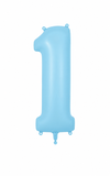 Helium Big Number Balloons in Matte Blue 0-9