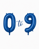 Helium Big Number Balloons in Navy 0-9
