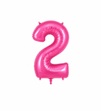 Helium Big Number Balloons in Magenta Pink 0-9