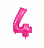 Helium Big Number Balloons in Magenta Pink 0-9