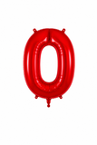 Helium Big Number Balloons in Red 0-9