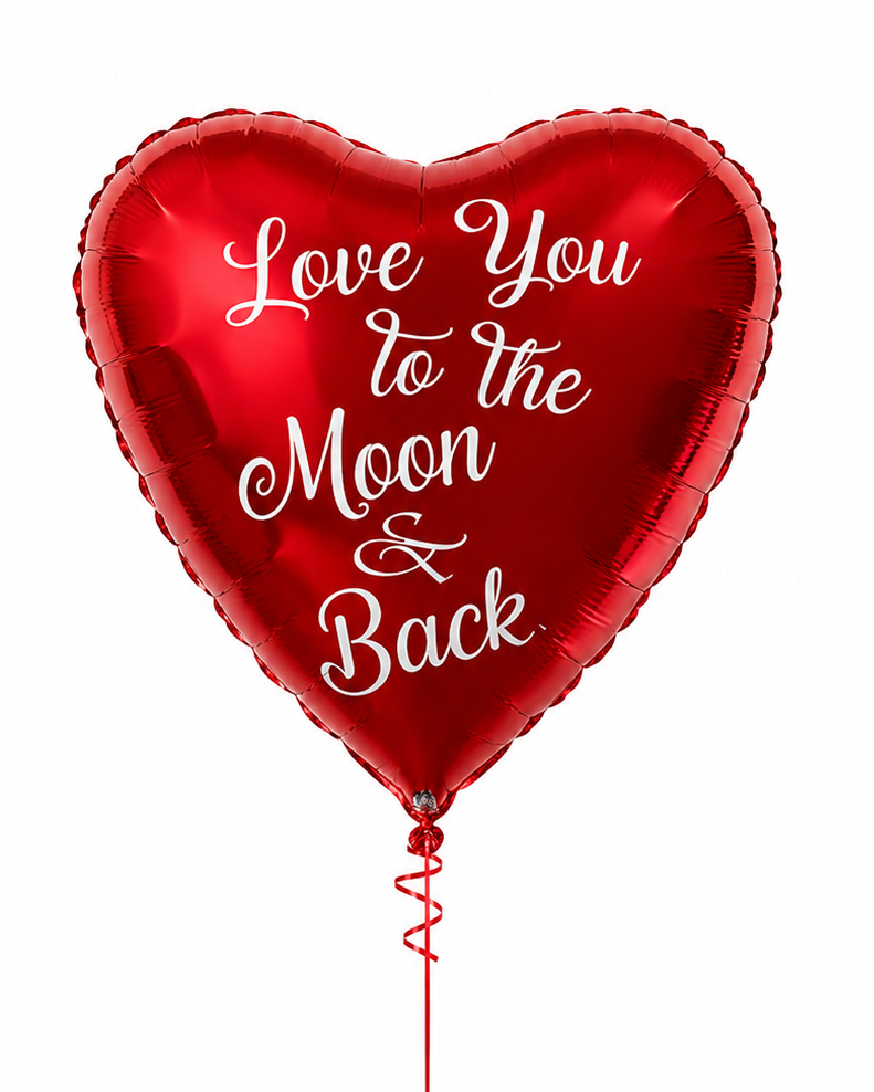 Personalised Big Red Heart Foil