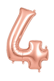Helium Big Number Balloon in Rose Gold 0-9