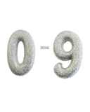 Age Silver Glitter Number Candle
