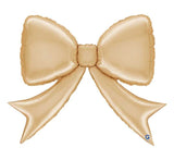44in WHITE GOLD BOW FOIL BALLOON