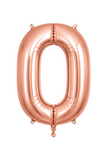Helium Big Number Balloon in Rose Gold 0-9