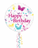 Butterfly Happy Birthday 18inch Balloon