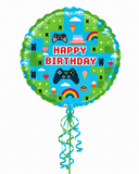 Gaming Happy Birthday 18inch Balloon