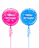 Happy Birthday 18inch Balloon (Pink/Blue)