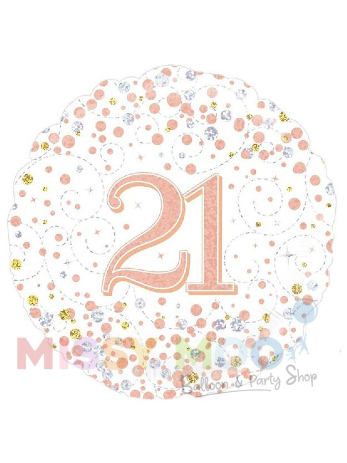 Rose Gold Sparkling Fizz Foil Balloon (Ages 16-90)