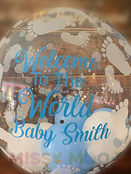 Baby Boy Feet Bubble Balloon