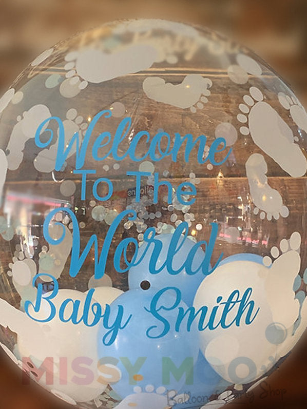 Baby Boy Feet Bubble Balloon
