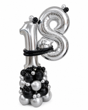 Silver Classic Double Number 4 Tier Stack