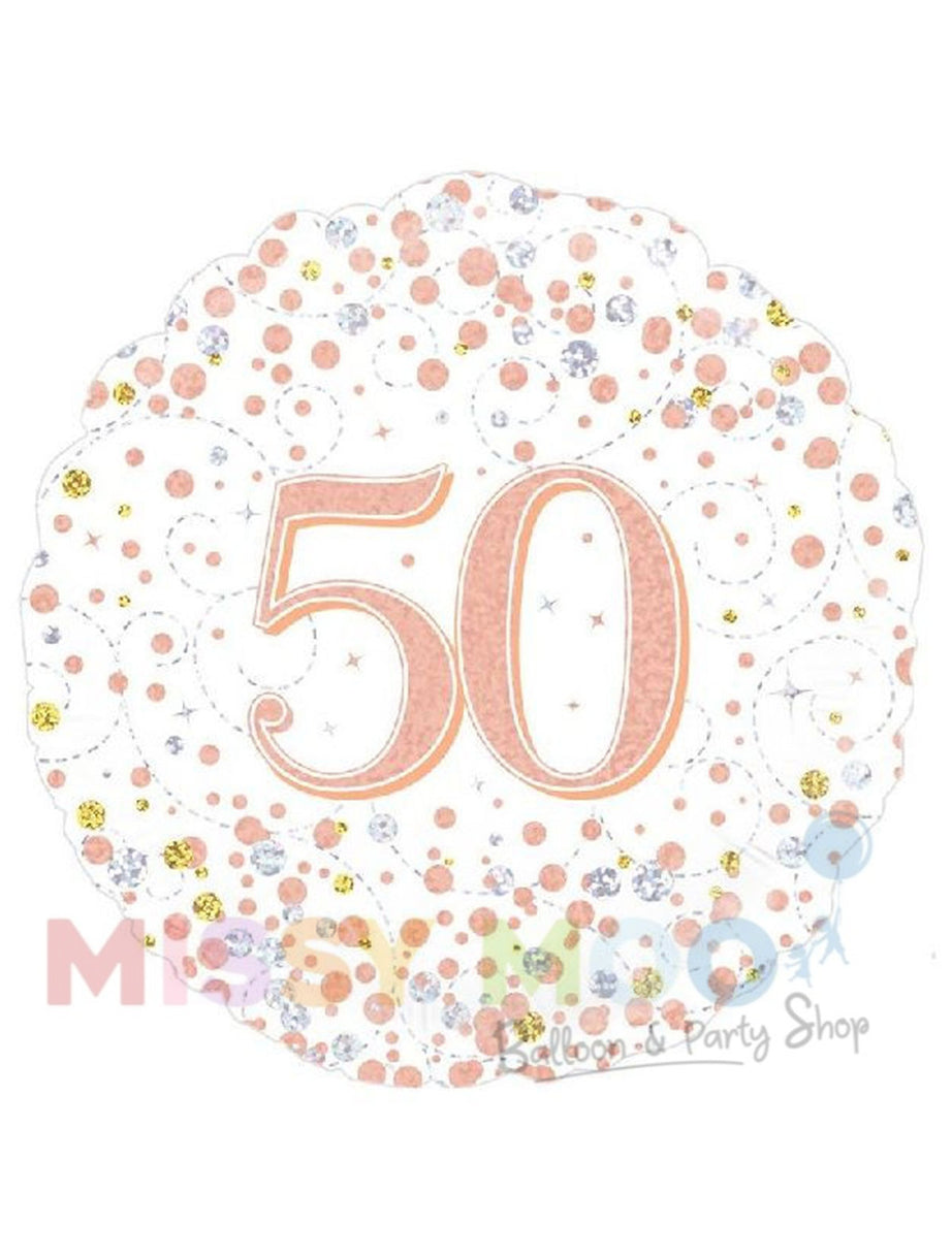 Rose Gold Sparkling Fizz Foil Balloon (Ages 16-90)