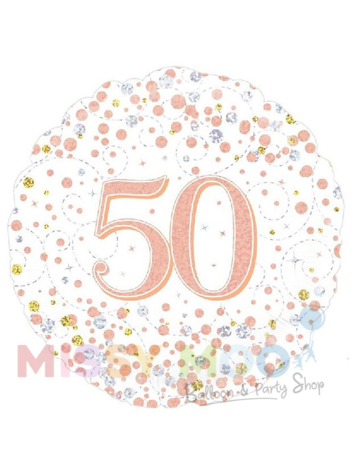 Rose Gold Sparkling Fizz Foil Balloon (Ages 16-90)