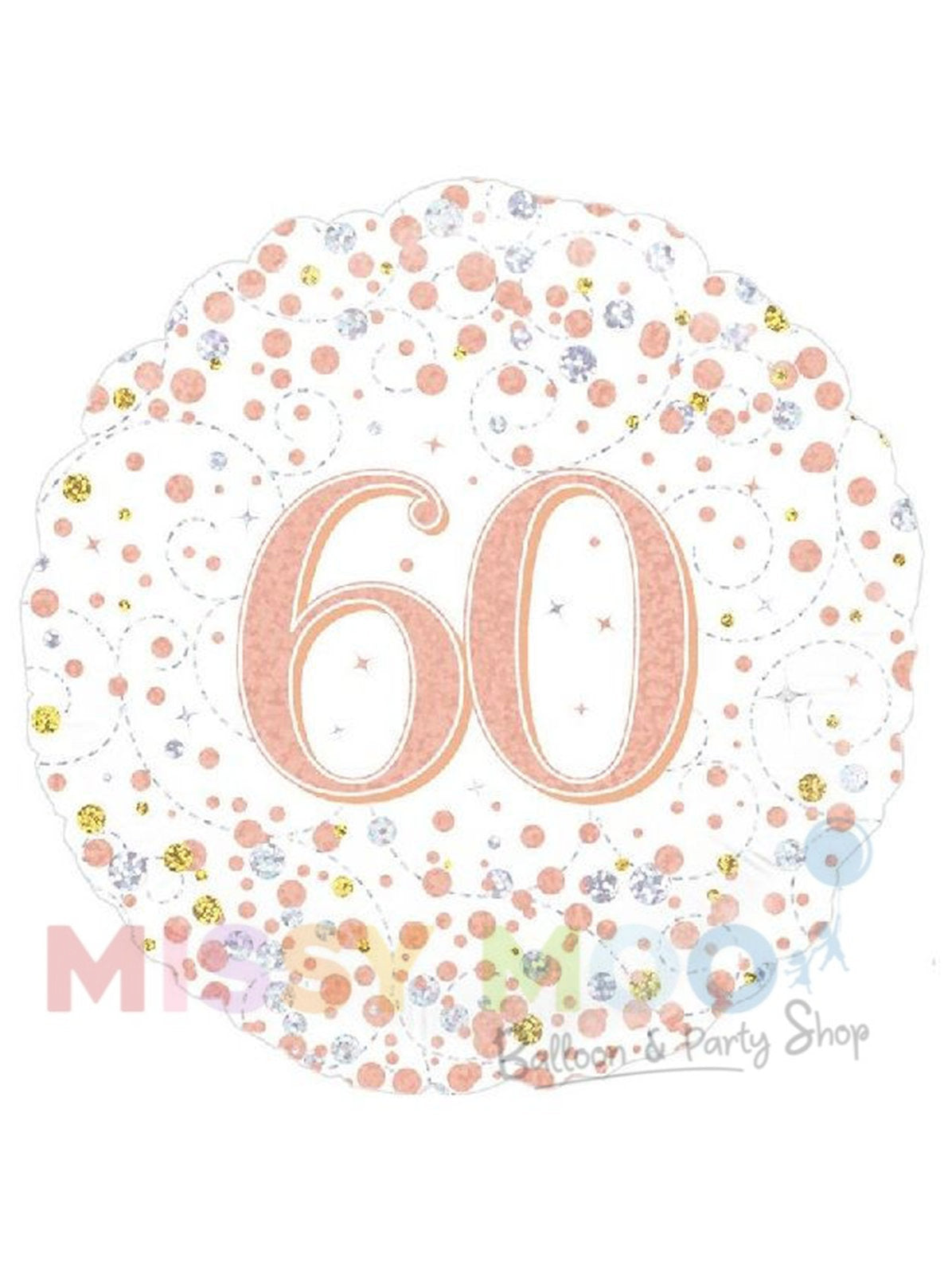 Rose Gold Sparkling Fizz Foil Balloon (Ages 16-90)