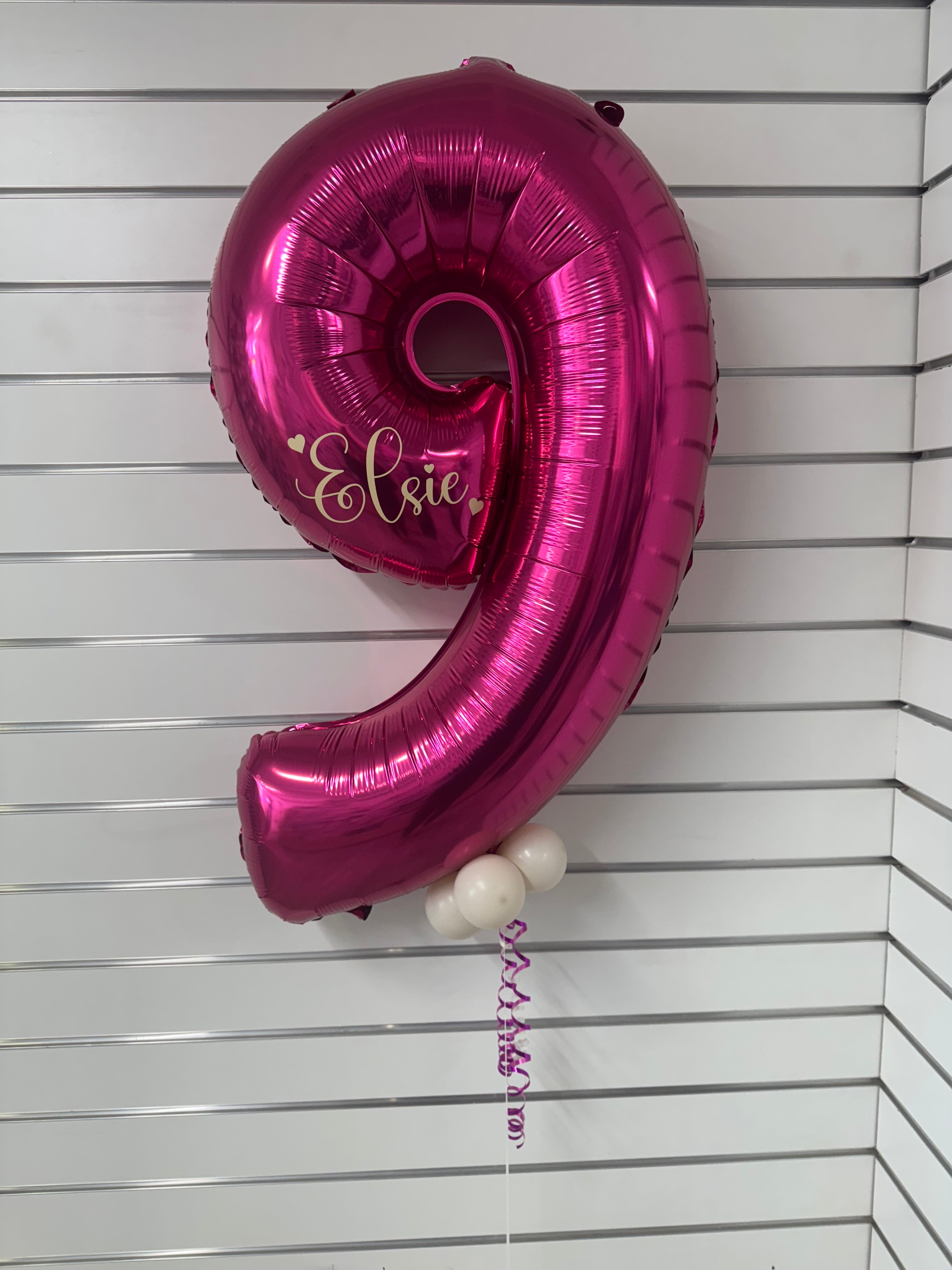 Helium Big Number Balloons in Magenta 0-9 Personalised