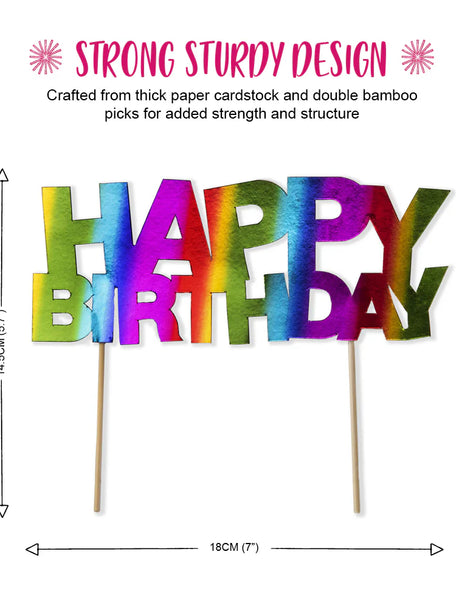 Cake Topper - Rainbow