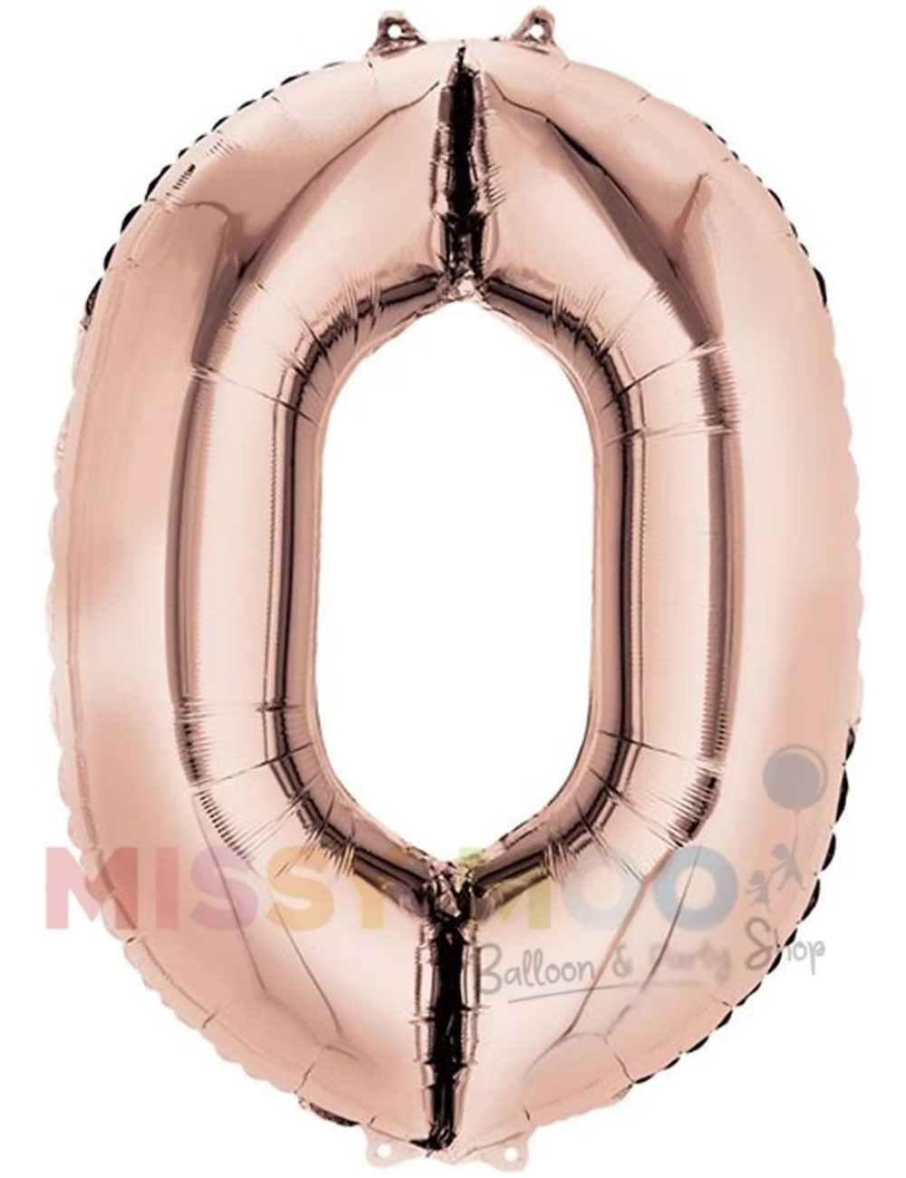 Rose Gold Big Numbers on Base 0-9