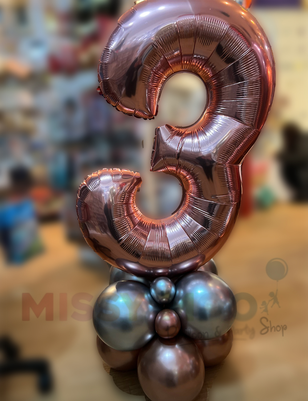 Rose Gold Big Numbers on Base 0-9