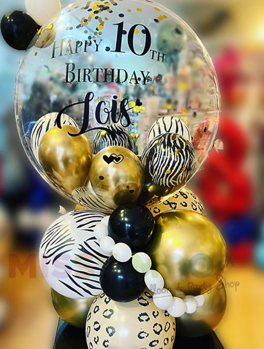 Animal Print Personalised Bubble