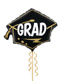 Graduation Cap "GRAD" Balloon