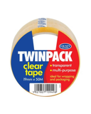 Twin Pack Clear Tape 19mm x 50m