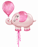 Baby Girl Elephant Supershape Balloon