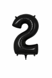 Helium Big Number Balloons in Black 0-9