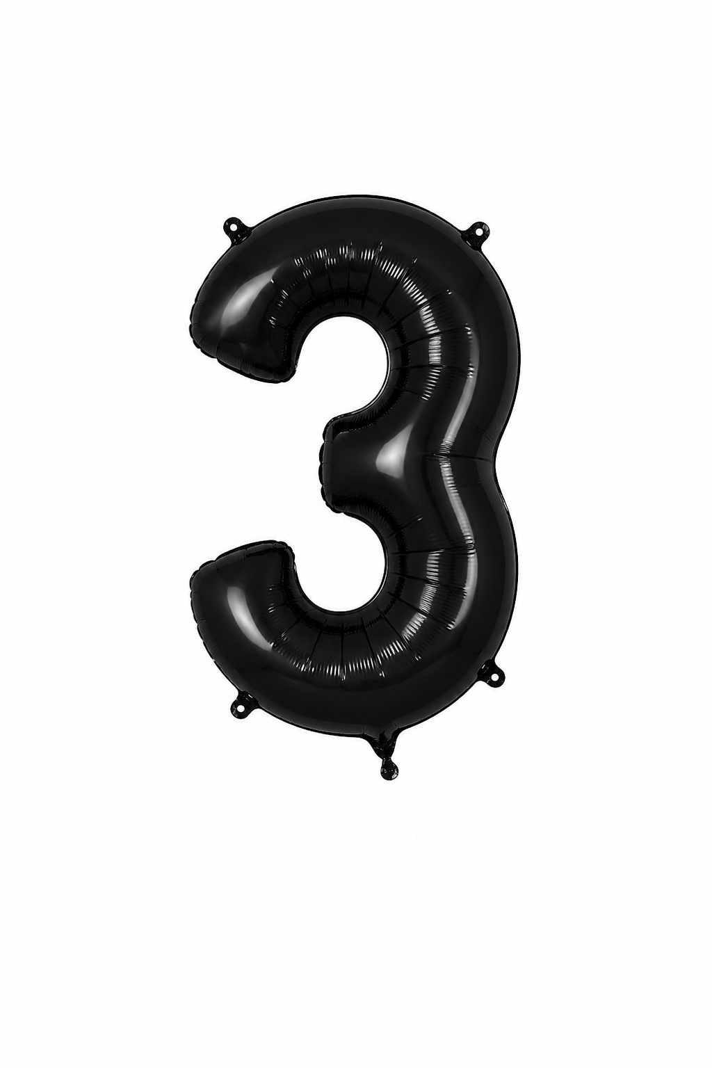 Helium Big Number Balloons in Black 0-9