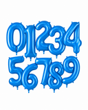 Helium Big Number Balloons in Blue 0-9