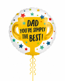 Dad You're Simply The Best Trophy 18" Balloon