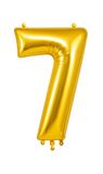 Helium Big Number Balloons in Gold 0-9