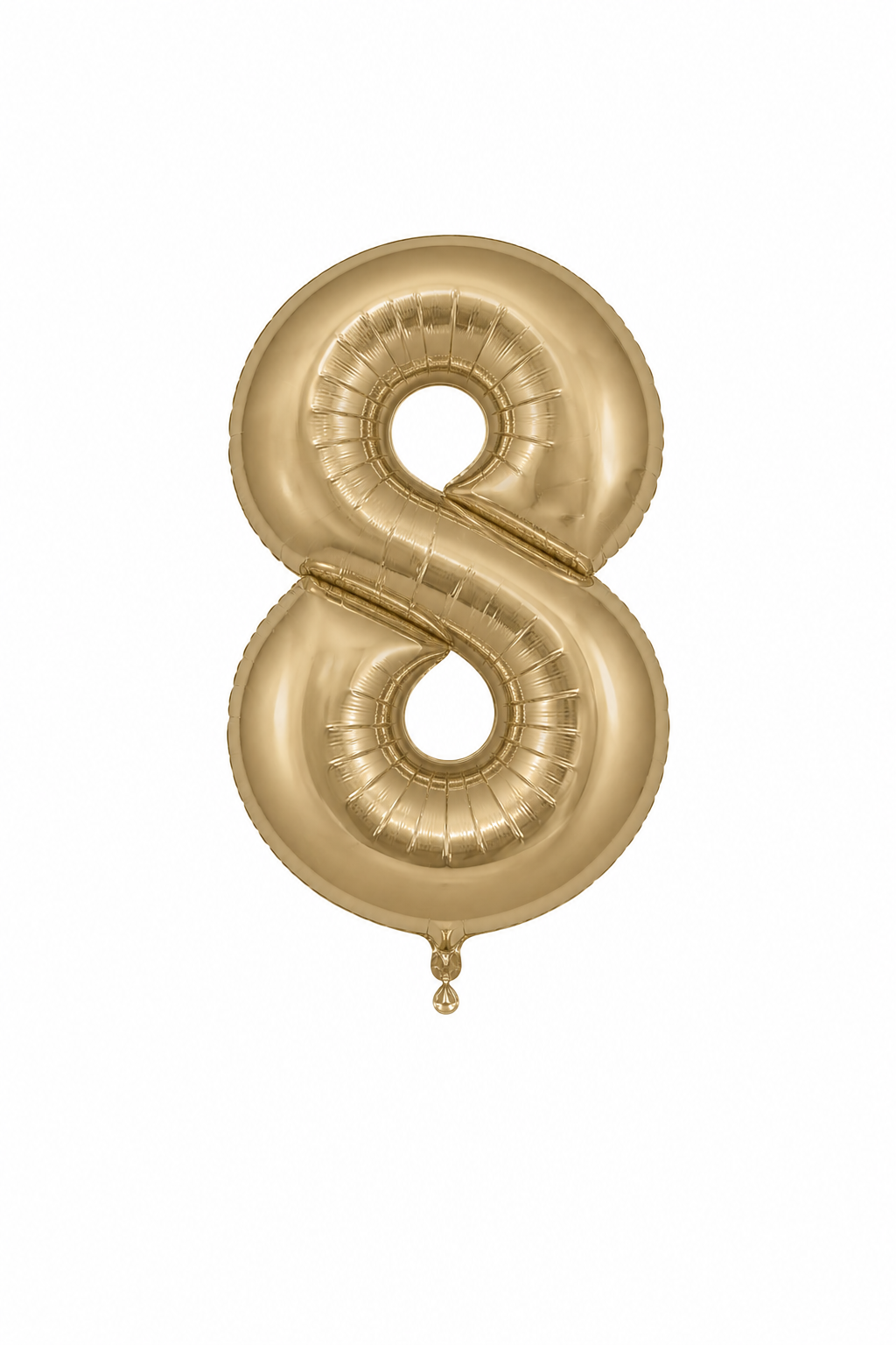 Helium Big Number Balloons in Gold Silk 0-9