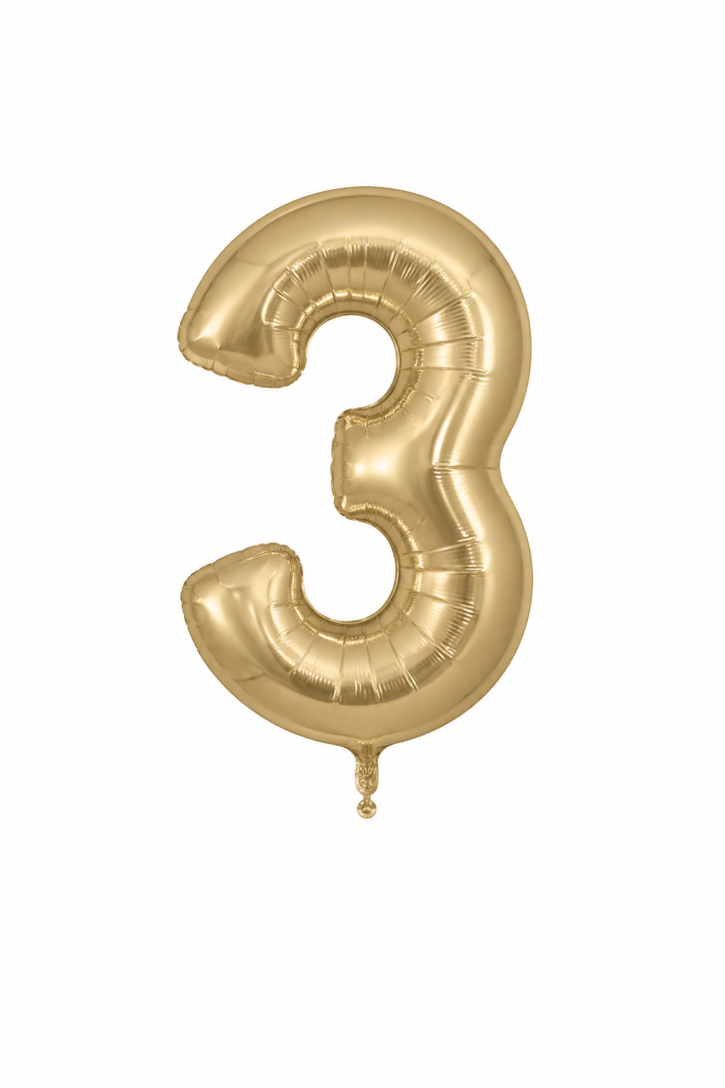 Helium Big Number Balloons in Gold Silk 0-9