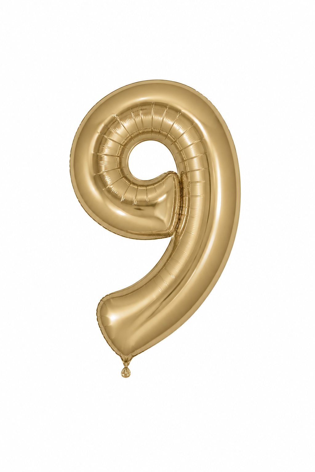 Helium Big Number Balloons in Gold Silk 0-9